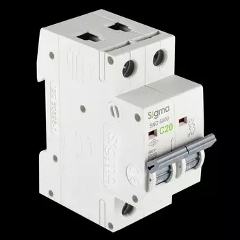 Автоматический выключатель Sigma elektrik 2P C 20A 6kA