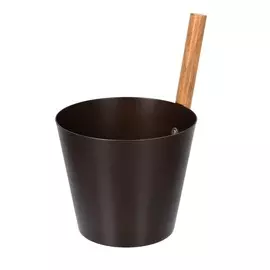 Бадья из алюминия Банные штучки 5 л коричневая