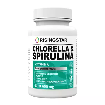 БАД Risingstar мумие хлорела и спирулина 60 таблеток, 60 г