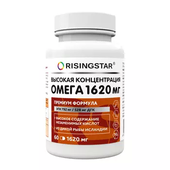 БАД Risingstar омега-3 60таблеток, 100 г