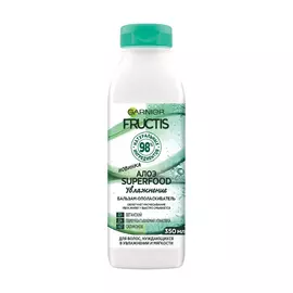 Бальзам-ополаскиватель Garnier Fructis Увлажнение Алоэ Superfood для волос, нуждающихся в увлажнении и мягкости 350 мл