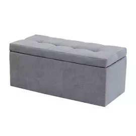 Банкетка Dreambag лонг серый велюр 100х46х46