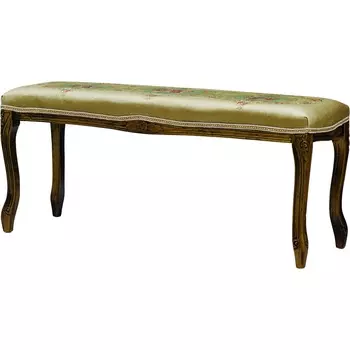 Банкетка Glasar Венеция золотисто-зеленая 113х35х46 см