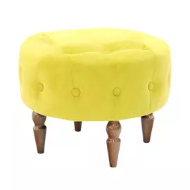 Банкетка круглая Leset Марго Velutto 45 х 45 х 35 см горчичный