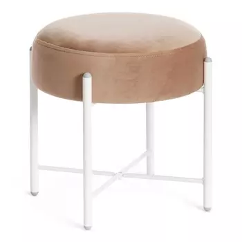 Банкетка ТС Amber бежевая с белым 41х41х40 см