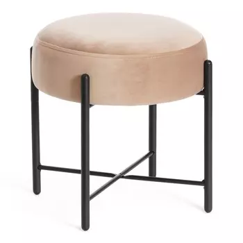 Банкетка ТС Amber бежевая с черным 41х41х40 см