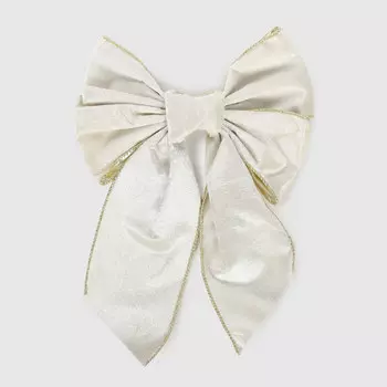 Бант декоративный Due Esse Christmas 35 см бежевый