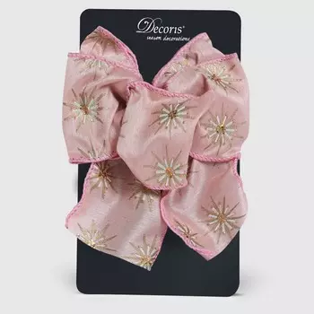 Бант декоративный Kaemingk 11х15 см, розовый