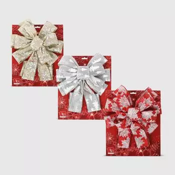 Бант декоративный новогодний Ad trend 30х77 см в ассортименте