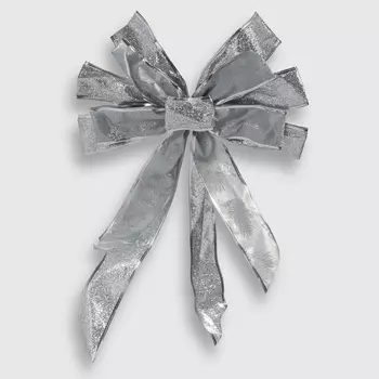 Бант Due Esse Christmas 40 см серебро