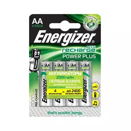 Батарейки аккумуляторные Energizer Power Plus NH15/AA 2000 мА*ч 4 шт