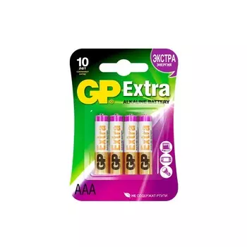 Батарейки GP Extra Alkaline 24А AАA -4шт