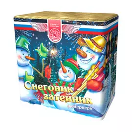 Батарея салютов Салют России "Снеговик-затейник" 20 залпов