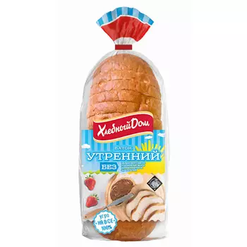 Батон Хлебный Дом Утренний нарезной, 400 г