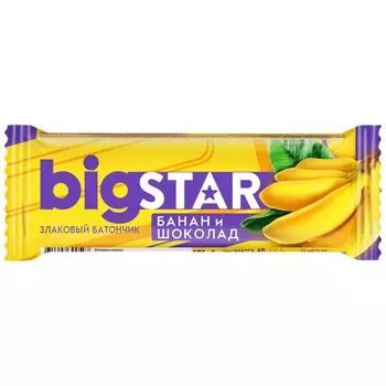 Батончик Big star злаковый банан и шоколад 40 г