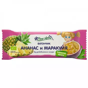 Батончик Fleur Alpine ананас и маракуйя, 20 г