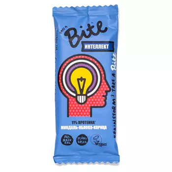 Батончик фруктово-ореховый Take A Bite Интеллект Миндаль-Яблоко-Корица 45 г