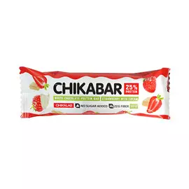 Батончик протеиновый ChikaLab Клубника со сливками 60 г