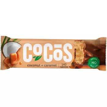 Батончик протеиновый FitnesShock в глазури карамельный кокос 35 г