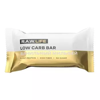 Батончик R.A.W. Life Low Carb протеиновый Ванильный Мильфей 35 г