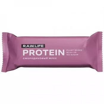 Батончик R.A.W. LIFE протеиновый Смородиновый мусс, 43 г