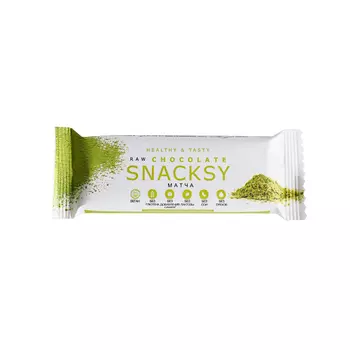 Батончик Snacksy Raw Chocolate с чаем матча 55 г