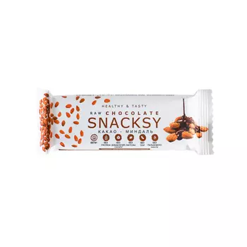 Батончик Snacksy Raw Chocolate с какао и миндалем 55 г