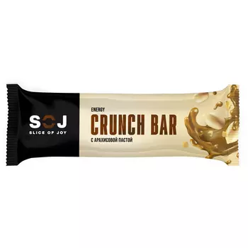 Батончик SOJ Crunch Bar с арахисовой пастой, 40 г