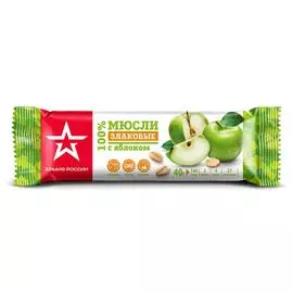 Батончик злаковый Армия России яблоко 40 г