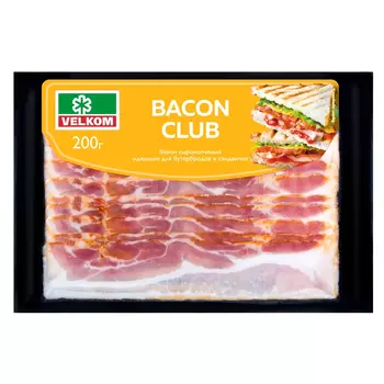 Бекон Велком Bacon Club с/к, 200 г