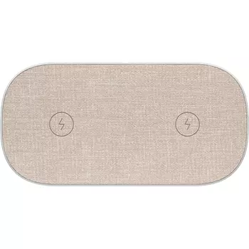 Беспроводное зарядное устройство uBear Stream 2in1 Wireless Charger WL04SL10-AD серо-бежевый