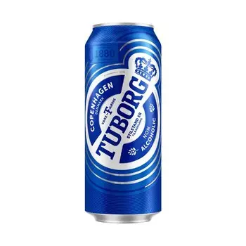 Безалкогольное пиво светлое фильтрованное Tuborg ж/банка 0,45