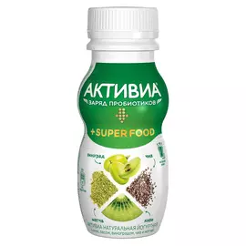Био йогурт питьевой Активиа Киви Виноград Чиа Овес Матча 2% 200 г