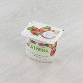 Биойогурт Активиа клубника, яблоко, питахайя 150 г