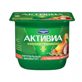 Биойогурт Активиа персик, личи, киноа 2,9% 150 г