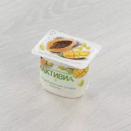 Биойогурт Активиа виноград, манго, папайя, чиа 150 г