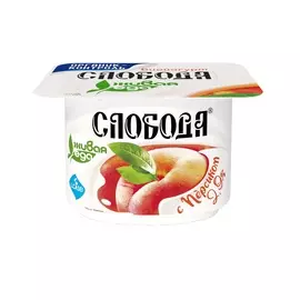 Биойогурт густой Слобода с персиком, 125 г