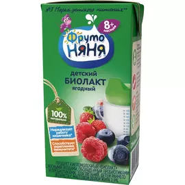 Биолакт ФрутоНяня С лесными ягодами с 8 месяцев 2,9% 200 мл