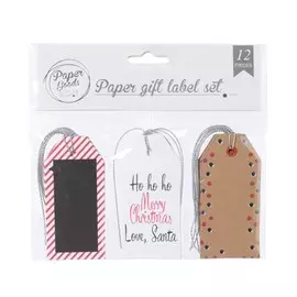 Бирка для упаковки подарков Kaemingk 455110 4x9 см 12 шт