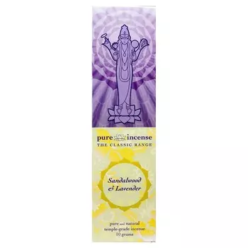 Благовония натуральные Pure in сандал & лаванда 10 палочек