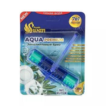 Блок для унитаза Royals Swan Premium эвкалиптовый бриз 40 гр
