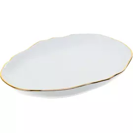 Блюдце Porcelaine Czech Gold Hands 21 см волна модное золото