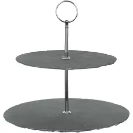 Блюдо 2-х ярусное Koopman сланец 20х25х23 см