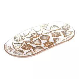 Блюдо ArdaCam Scratch золото 36,5х19,8 см