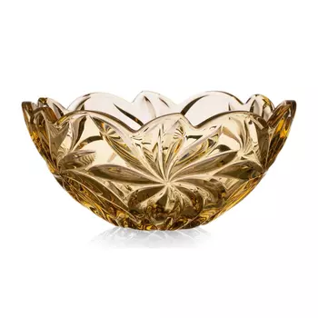 Блюдо Aurum-Crystal s.r.o. Flora янтарь 28 см