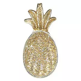Блюдо декоративное Glasar Ананас 10x2x21см