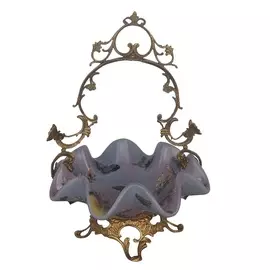 Блюдо для фруктов Glasar 25x25x35см синий