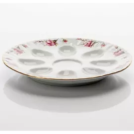 Блюдо для яиц 21см Porcelaine czech шиповник