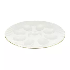 Блюдо для яиц Porcelaine Czech Gold Hands золотая отводка 21 см