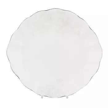 Блюдо для торта Hatori Магнолия грэй 29 см платиновая лента